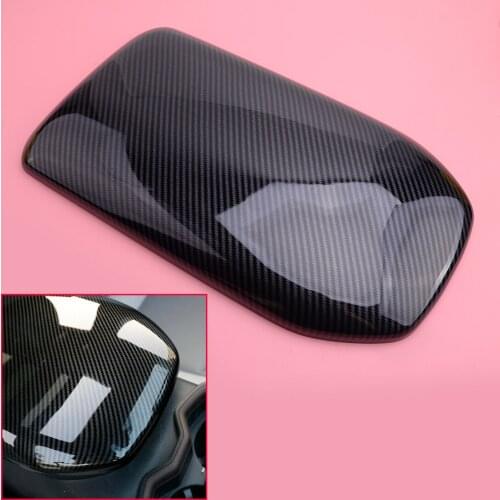 ABS Carbon Fiber Style Black Front Interior Armrest Box Cover Trim Panel Fit for Toyota RAV4 2019 2020