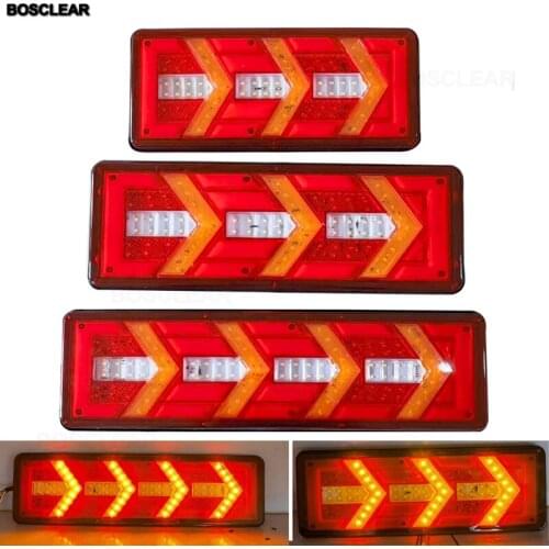 For MercedesBenz Volvo Trailer Lorry Truck LED Taillight Lamp Flowing Turn Signal Brake Stop License Plate Light Warning Lights