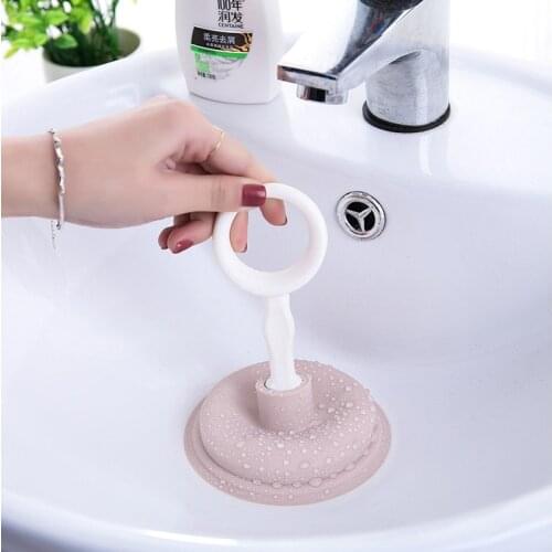 Pipeline Dredge Plunger Suction Pipe Cleaner Drain Bath Sink Rubber Dredging Household Kitchen Cleaning Wash Basin