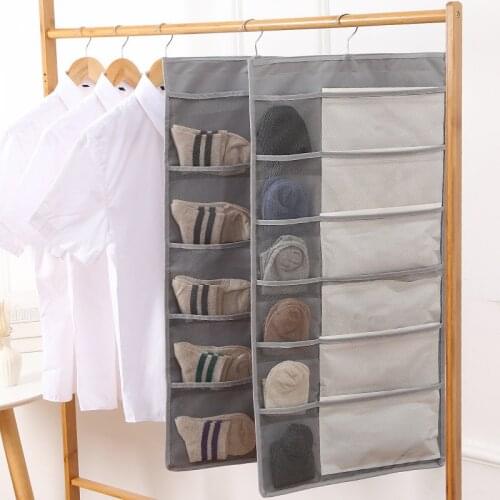 High Quality Oxford Cloth Hanging Bags Socks Underwear Storage Bags Wardrobe Organizers Clothes Bra Double-sided Finishing Bag