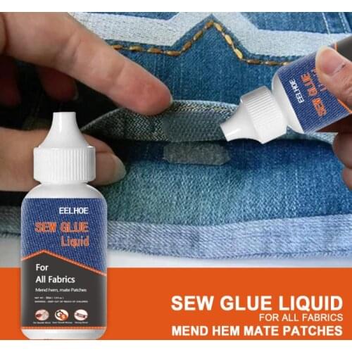 30ml Fabric Sew Glue Liquid Sewing Solution Kit Sewing Supplies Multi Function Leather Clothing Repair Universal Fast Tack Dry