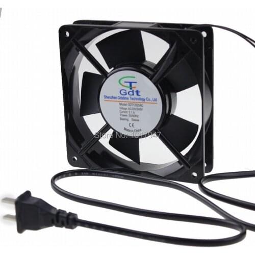1 PCS Gdstime AC 220V 240V 2Wire 12cm Cooling Case Fan 120mm 25mm 120x25mm