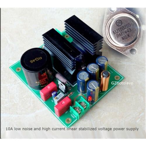 2-10A gold sealed linear high current stabilized power supply kit with low noise, high stability and low internal resistance