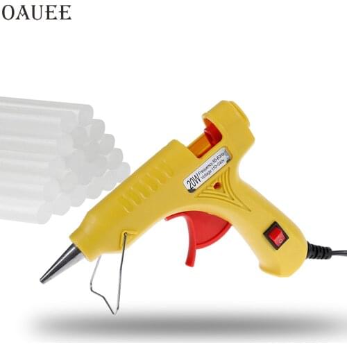 20W Hot Glue Gun with Glue Stick 7mm*200mm Glue Stick Mini Electric Gun Temp Heater Melt Graft Repair Tool Heat Temperature Tool