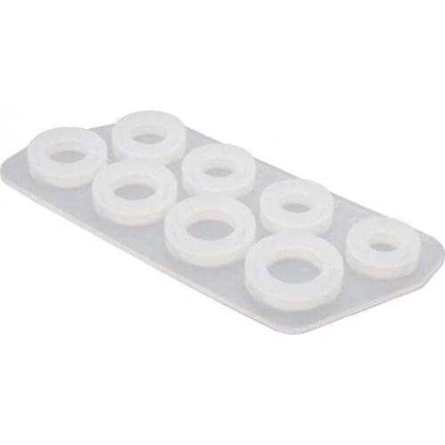28Pcs Assorted Sizes Ring Silicone Resin Mold Jewelry Making Tools US Size 5-12 Including 20Pcs Ring Filling Material