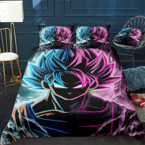 Goku and Black goku Duvet Cover Comfortable Quilt Home Decora Design Universal Bedding Set Bedclothes+Pillowcase 3pcs