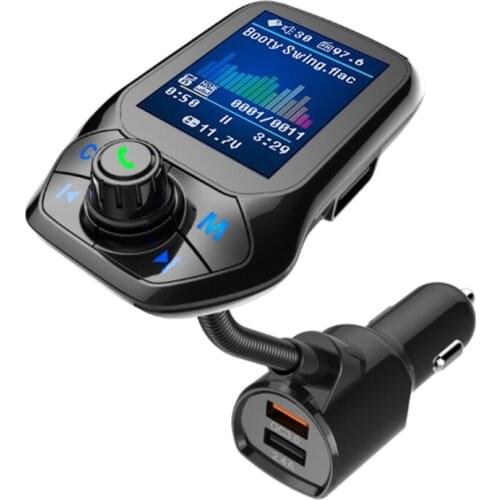 Bluetooth-compatible Player Car Kits Audio Music Adapter USB QC3.0 Fast Charger Dual USB Ports Car Player Charging