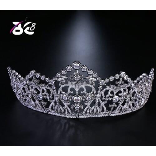 Be 8 Fashion Jewelry Micro Pave Cubic Zircon Tiara Crowns Wedding Hair Accessories Bride CZ Diadem Headpiece H058