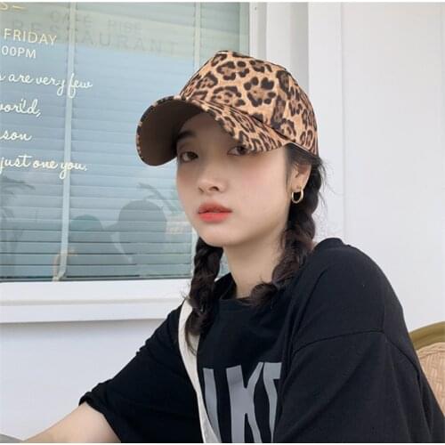 Leopard Print Baseball Cap Women Men Hip Hop Hats Designer Snapback Kpop Hat 5 Panels Bone Cap Teenager Adjustable Streetwear