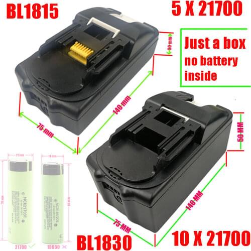 BL1830 21700 Li-ion Battery Case PCB Charging Protection Circuit Board Shell Box BL1860 For MAKITA 18V 3.0Ah 9.0Ah Housings