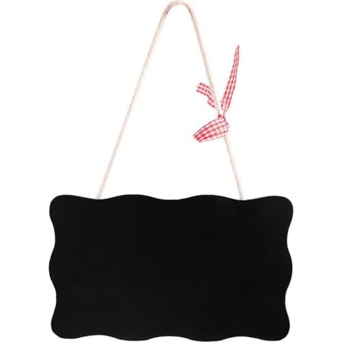 Wood Crafts Double-sided Blackboard Registration Message Small Blackboard Mini Home Decoration Welcome Door Card