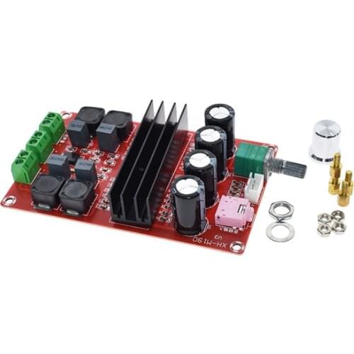 2x100W XH-M190 TPA3116 D2 Dual Channel Digital Audio Amplifier Board for Arduino TPA3116D2 Two Channel Module 100W+100W 12-24V