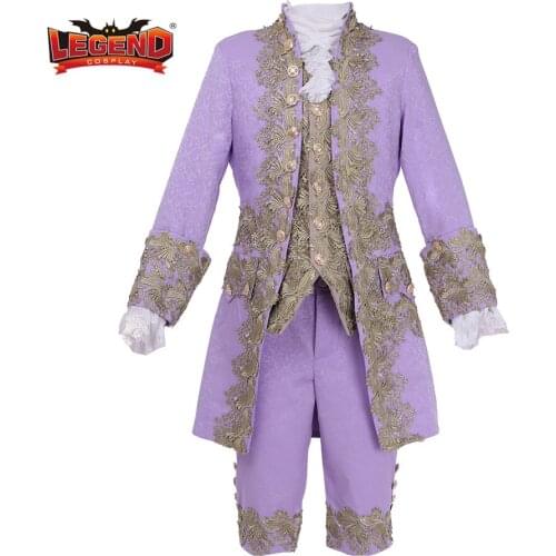18th century court suit mens rococo court suit colonial Victorian Elegant mens outfit PURPLE dress custom made