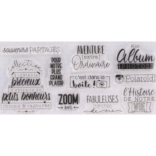 French Transparent Clear Silicone Stamp/Seal for DIY scrapbooking/photo album Decorative clear stamp A0396