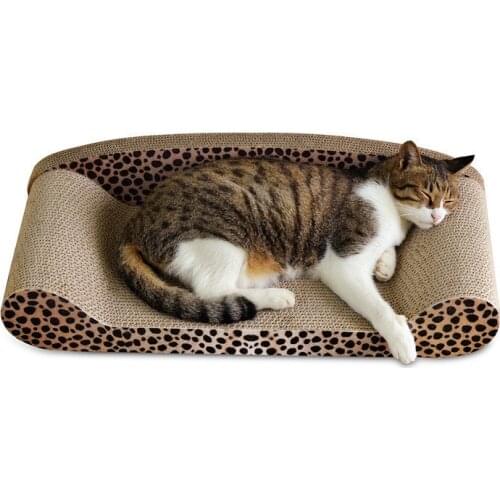 Corrugated paper back sofa-shaped cat scratch board 50CM pet supplies claws toy sofa