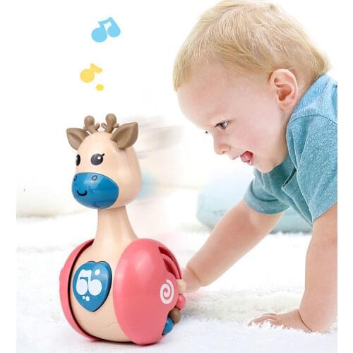 Cute Sliding Tumbler Baby Toys Learning Education Toys Newborn Teether Infant Hand Bell Mobile Toy