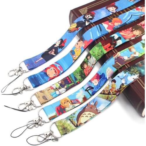 JY158 Wholesale Cartoon Movie lanyard card ID Holder Car KeyChain ID Card Pass Gym Mobile Badge Key Ring Holder Jewelry