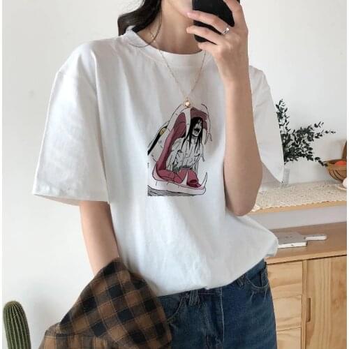 Cool Womens T Shirt Hot Sales Japanese Anime T-shirt Street Wear Summer Large Size Short Sleeve Tshirt 90s Female Tops Harajuku