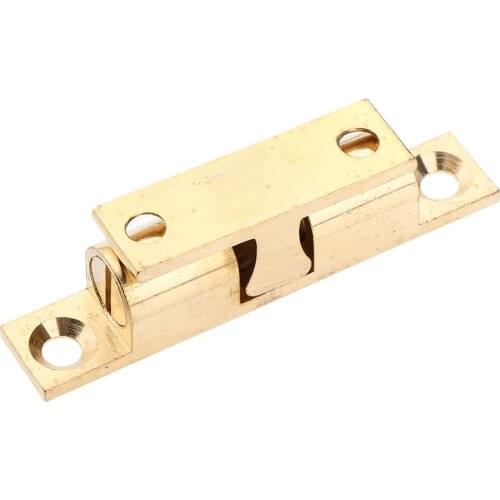 Furniture Hardware Cabinet Door Brass Dual Ball Roller Catch Latch 60mm