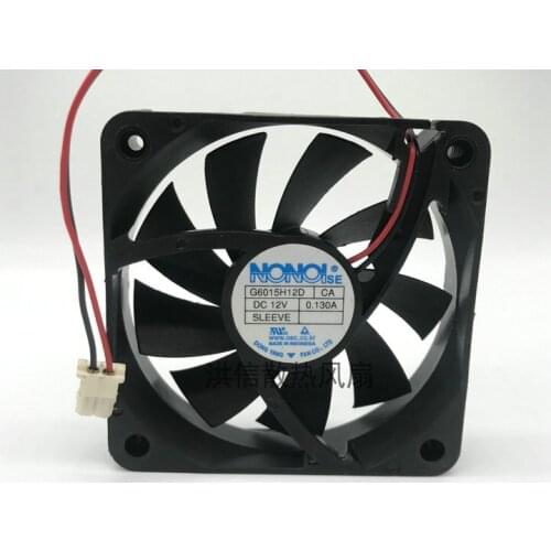 NONOISE G6015H12D DC 12V 0.130A 60x60x15mm 2-wire Server Cooling Fan