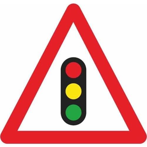 New Hot Sell Personality Car Stickers TRAFFIC Lights Warning Decals Window Vinyl Windshield Auto PVC12CM*12CM