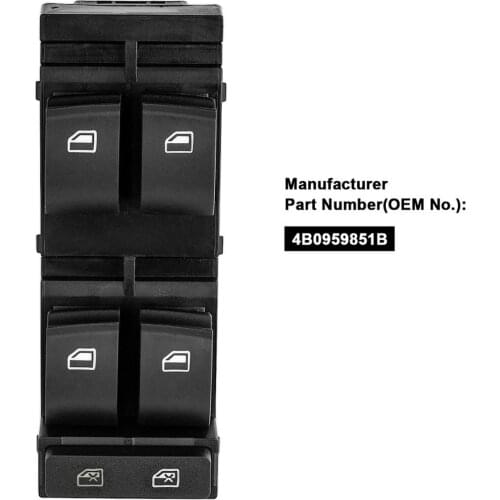 YAOPEI OEM 4B0959851B Master Power Window Switch For Audi A3 A6 C5 RS6 S6 Allroad 1998 - 2004