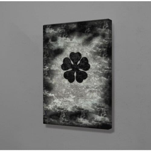 Hot Canvas Painting Wall Art With Frame Black Clover Five Leaf Clover Nordic Poster Home Minimalism Bedroom Decoration Bedroom
