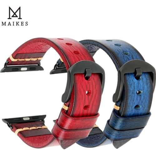 Handmade Vintage Leather Watch Strap Fashion Watch band For Apple Watch Series 5 4 2 3 iWatch 44mm 40mm 42m 38mm Watchband