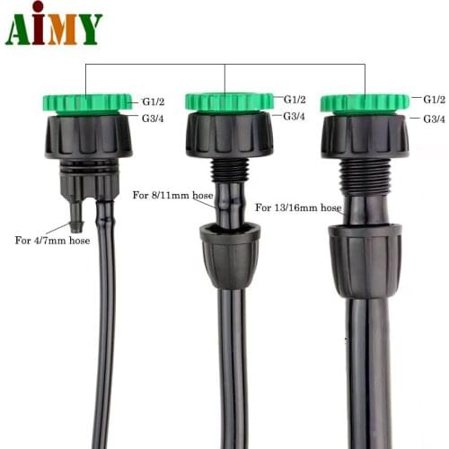 Garden Hose 1/4" To 1/2" 3/4" Female 1/2-Way Tap Y Connector Irrigation 4/7mm Faucet Hose Coupler Adapter