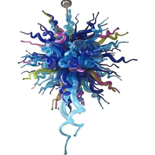 Modern Living Room Home Light Style Multi Colored Murano Glass Chandelier On Sale