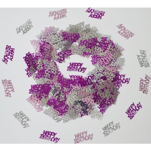15g Happy Birthday Party Table Scatter Pink Purple Silver Mix Number Digital 13 16 18 20 21 30 40 50 60 70 80 Sprinkle Confetti