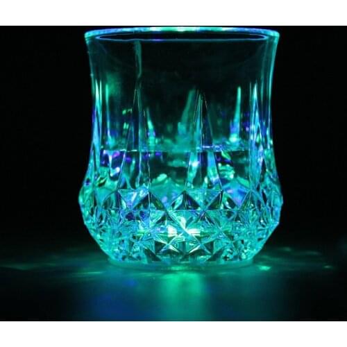 LED Flashing Glowing Water Liquid Activated Light-up Wine Glass Cup Mug Party Decor cup LED Flash Beer Cup Bar party supplies