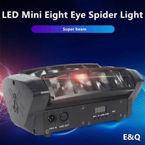 Mini LED eight eyes beam moving head light laser 9 control bar dj disco party dance stage effect lighting