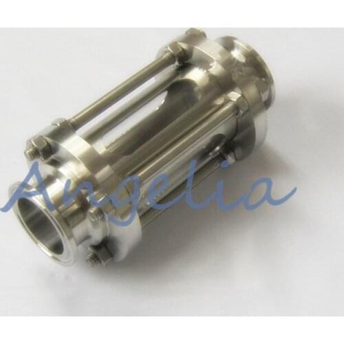 1-1/2" Flow Stainless Steel 304 Tri Clamp Sanitary Sight Glass OD 50.5mm With Protective Cover