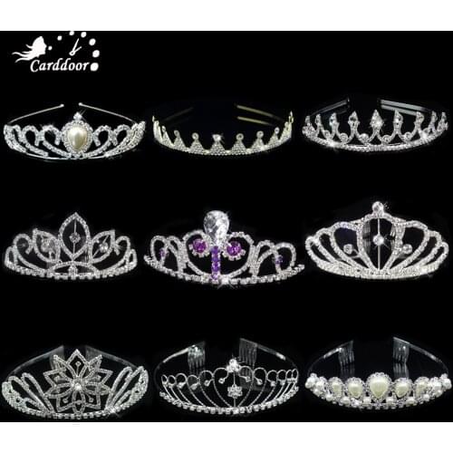 Carddoor Women Headband Crystal Crown Wedding Hair-Accessories Rhinestone Tiaras and Crowns Fashion Bridal Hair Jewelry