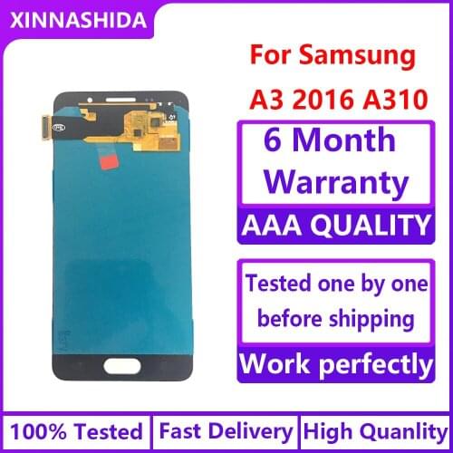 SUPER AMOLED 4.7'' LCD For SAMSUNG Galaxy A3 2016 A310 A310F A3100 LCD Display Touch Screen Digitizer Assembly