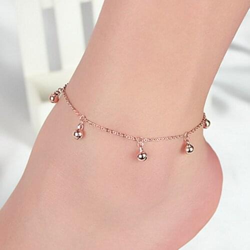 12pcs/lot South Korean jewelry bell anklets Silver color chains Lovely fashion chains