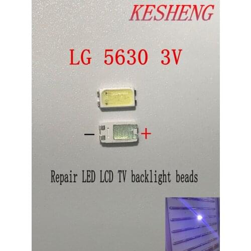 200pcs For LG 5630 3V 0.5W LED Backlight Middle Power LED Cool white LCD Backlight for TV