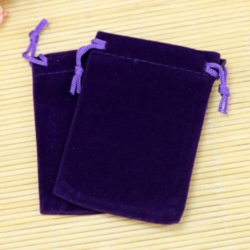 200pcs/lot Purple Velvet Bag 9x12cm Wedding Decoration Candy Gifts Jewelry Packaging Bag Pouches Small Drawstring Gift Bags