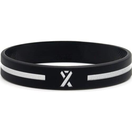 300pcs Silver Awareness Ribbon Silicone Wristbands Bracelets Free Shipping by DHL