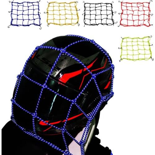 40x40cm Reflective Elastic Motorcycle Net Pocket Net Pocket Helmet Net Luggage Net Fuel Tank Tail Box Net Luggage Hooks