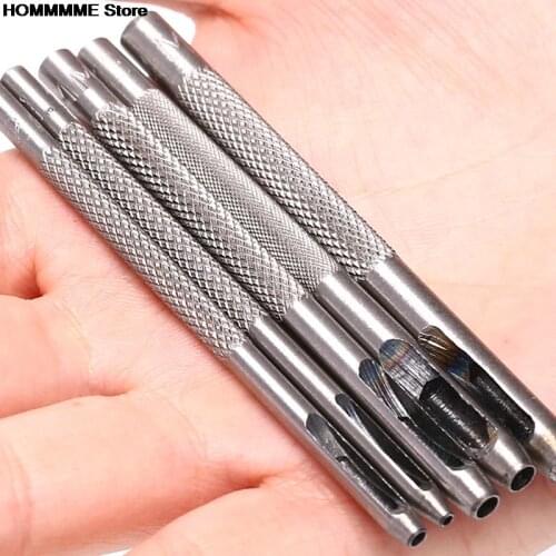 5Pcs/Lot Leather Round Shape Hole Punch Kit Belt Watch Band Hollow DIY Tool With Box HOT SALE