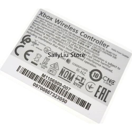 50pcs For XBox Series X S Wireless Controller Housing Shell Slim Black Back Sticker Lable Seals Repair Parts