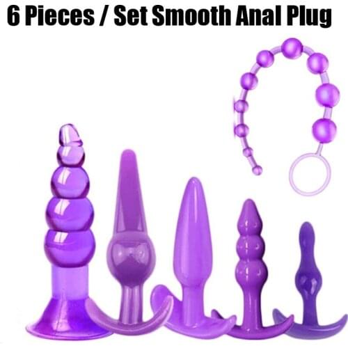 6Pcs / Set Anal Plug Anus Expansion Beads Couples Women Sex Toys Butt Plug Enema Anus Trainer Outdoor Play Cosplay Accessorie