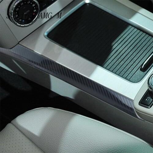 Car Styling Carbon fiber for Mercedes Benz GLK X204 Interior Console Water Cup Holder multimedia Side Frame Auto Covers Stickers