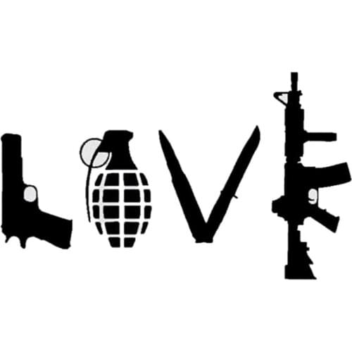 Car stying 18*10.6CM LOVE Field Shooting Military Supplies Car Stickers Decals Graphic Design Car Stickers Military Jdm