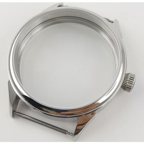 42mm 316L polished stainless steel case fit 6497 6498 ST3600 st3620 hand winding mechanical movement