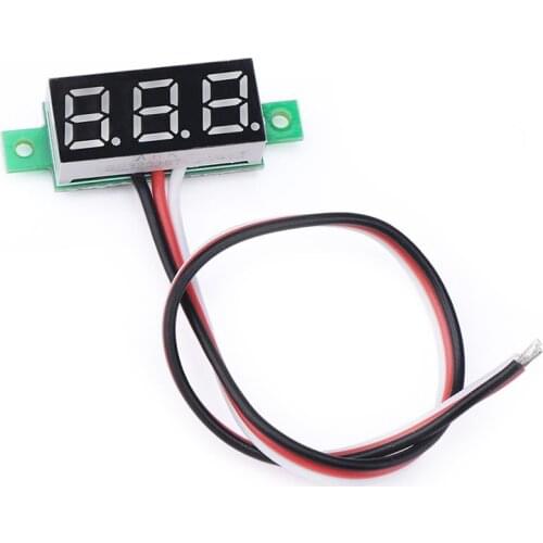 HLZS-Red LED Panel Display Digital Voltmeter Small 0.36 inch DC 0~~100V 12V Car Automotive Battery Monitor Voltage Meter Gauge