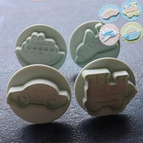 DIY Baking Cake Mold 4 Civil Traffic Turn Sugar Spring Embossing Mold European Standard Quality Manufacturers Direct A683