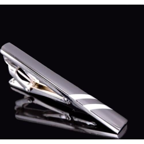 Mens business shirt classic white tie clip new fashion brand business casual tie clip luxury black tie clip